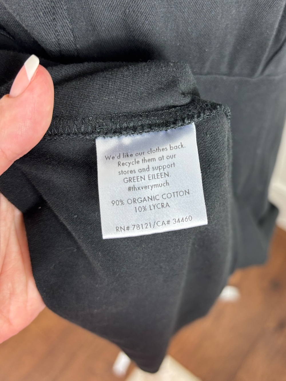 Eileen Fisher Black Fit and Flare Jersey Knit Stretch Size M - Picture 4 of 4